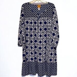 Ruby Rd shift dress . Blue&White. Size 2x